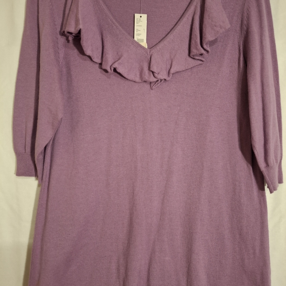 Alex Marie Lavender V-Neck Sweater